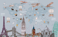 Фотообои листовые Citydecor Карта мира на русском 6