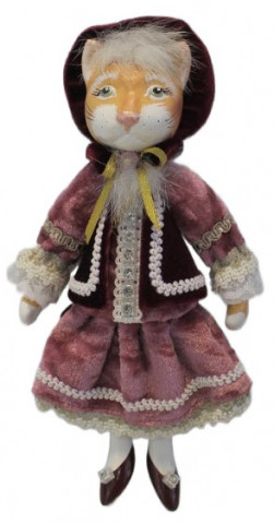 Сувенир текстильный «Кукла-кошка» (Илларионова Е.И.) текстиль 7*12*23 см - фото 1 - id-p226734051