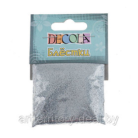 Декоративные блёстки "Decola", размер 0,1 мм, 20г (серебро)