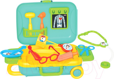 Набор доктора детский Dede Candy&Ken Мини-больница в чемодане на колесах / 03482 - фото 1 - id-p222937674