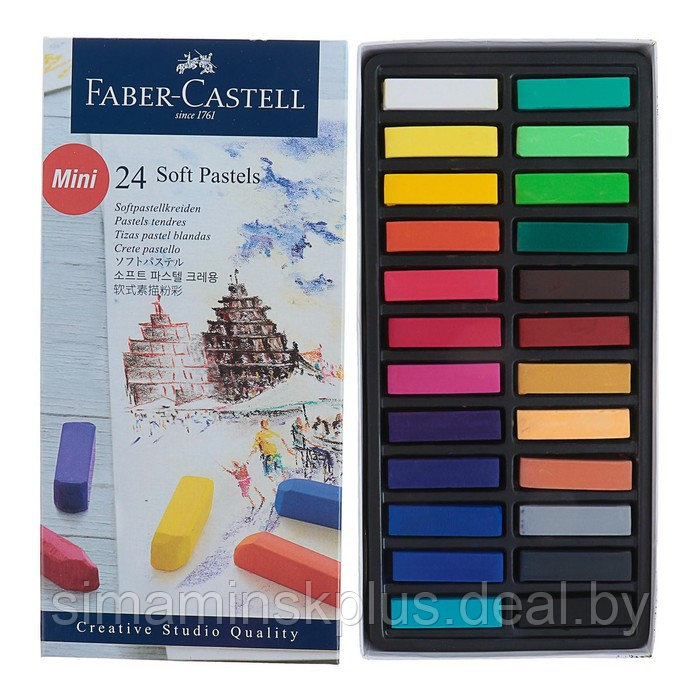 Пастель сухая, набор 24 цвета, Soft, Faber-Castell GOFA мини, художественная 128224 - фото 1 - id-p226735802