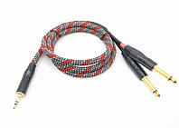 ZZcable G46-3,5-2J-0125-Z Кабель аудио 3.5-2х6.3мм, 1.25м, в оплетке