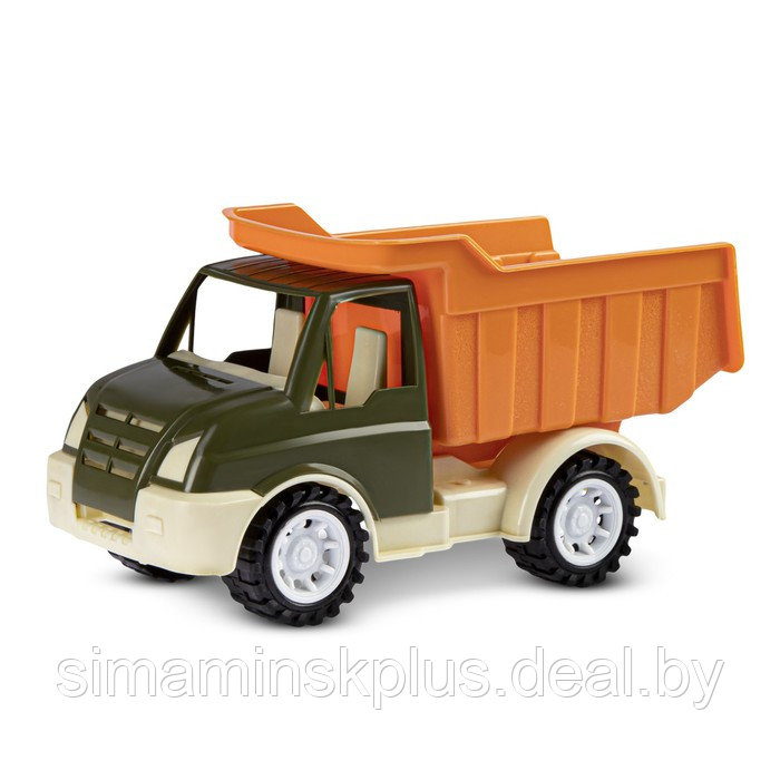 Песочный набор с грузовиком хаки-коричневый(лопатка и грабли 19см, 4 формочки) JB5300672 - фото 2 - id-p226737006