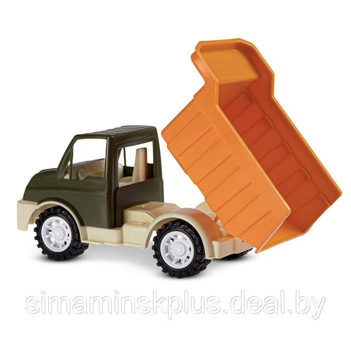Песочный набор с грузовиком хаки-коричневый(лопатка и грабли 19см, 4 формочки) JB5300672 - фото 3 - id-p226737006