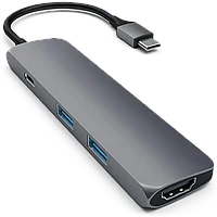 Хаб Satechi Slim Aluminum Multi-Port Adapter Type-C/2хUSB 3.0/ HDMI 4K Серый