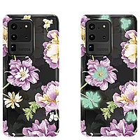 Чехол PQY Spring для Galaxy S20 Ultra Purple Flower