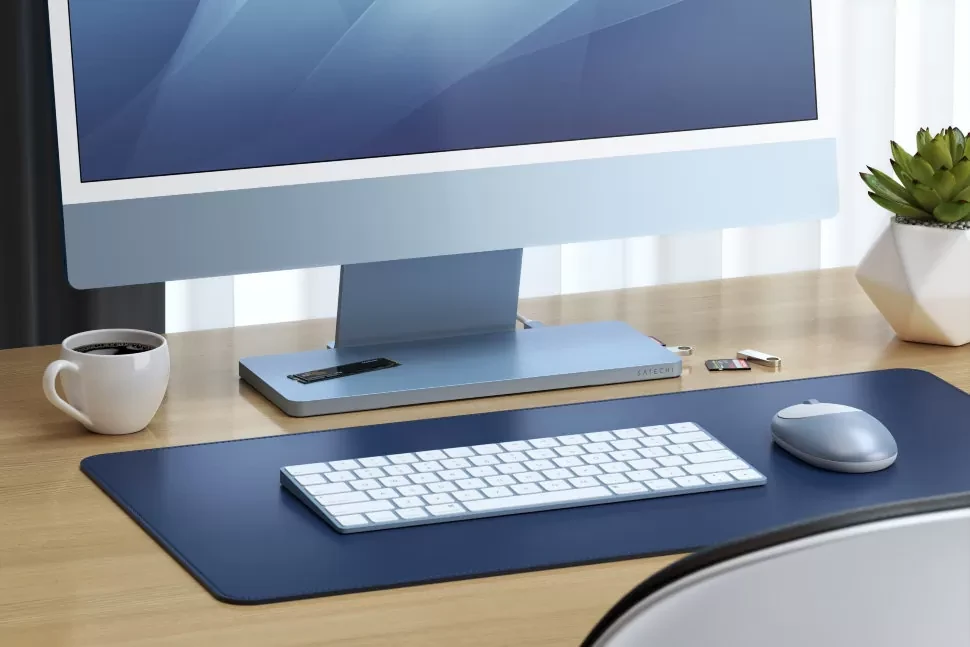 Док-станция Satechi USB-C Slim Dock для iMac 24" Синяя - фото 5 - id-p226741230