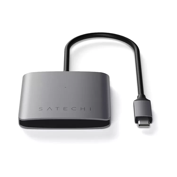 Хаб Satechi 4-PORT USB-C HUB Серый - фото 3 - id-p226741233