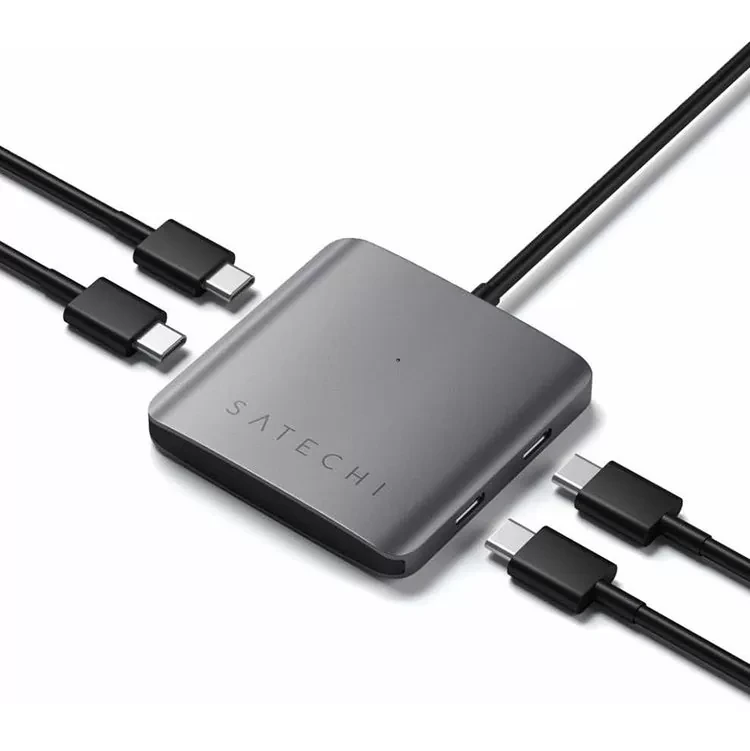 Хаб Satechi 4-PORT USB-C HUB Серый - фото 5 - id-p226741233