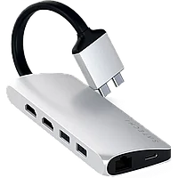 Хаб Satechi Type-C Dual Multimedia Adapter для Macbook Серебро