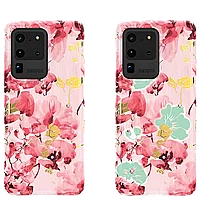 Чехол PQY Spring для Galaxy S20 Ultra Pink Flower