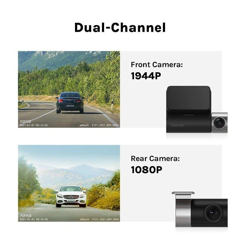 Видеорегистратор 70mai Dash Cam Pro Plus+Rear Cam Set A500S-1 Чёрный - фото 3 - id-p226740245
