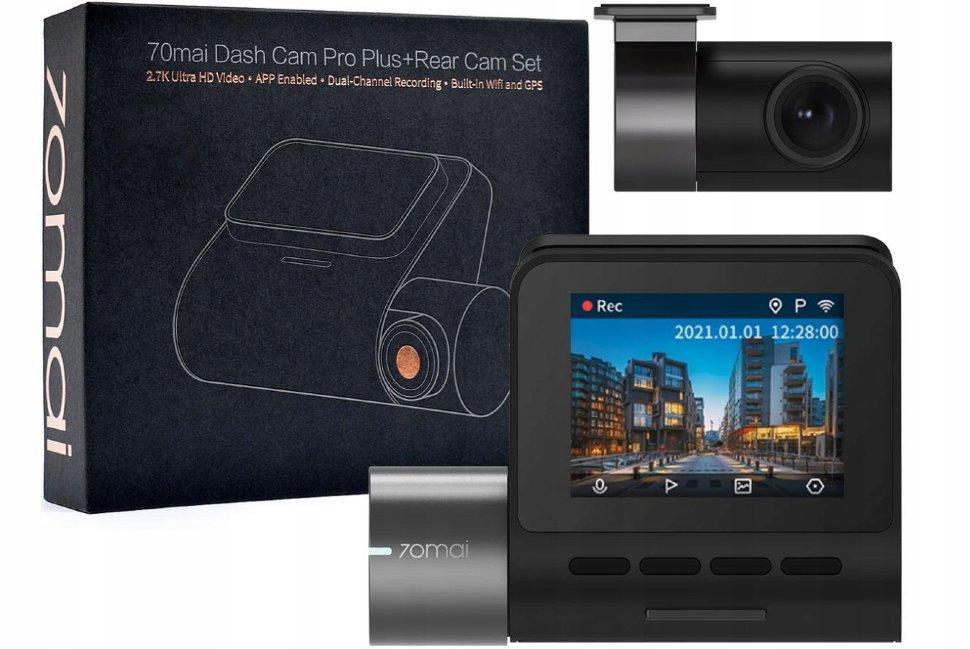 Видеорегистратор 70mai Dash Cam Pro Plus+Rear Cam Set A500S-1 Чёрный - фото 7 - id-p226740245