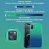 Чехол PQY Aurora для iPhone 12 Pro Max Зелёный-Синий, фото 5