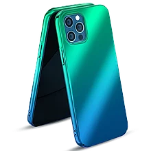 Чехол PQY Aurora для iPhone 12/12 Pro Зелёный-Синий