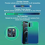 Чехол PQY Aurora для iPhone 12/12 Pro Зелёный-Синий, фото 3