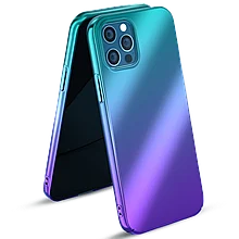 Чехол PQY Aurora для iPhone 12/12 Pro Синий-Фиолетовый