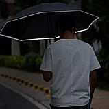 Зонт c фонариком KongGu Reverse Ten Bone Automatic Lighting Umbrella Чёрный, фото 3