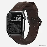 Ремешок Nomad Traditional для Apple Watch 38/40 мм Rustic Brown с черной фурнитурой, фото 5