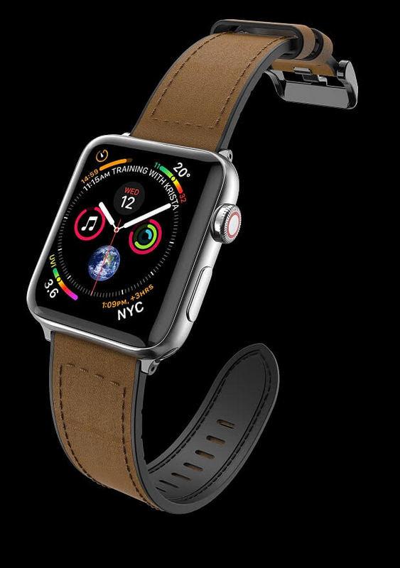 Ремешок X-Doria Hybrid Leather для Apple watch 38/40 мм Коричневый - фото 3 - id-p226741298