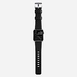 Ремешок Nomad Rugged Strap V.2 для Apple Watch 38/40мм Чёрный с серебряной фурнитурой, фото 5