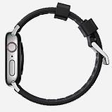 Ремешок Nomad Rugged Strap V.2 для Apple Watch 38/40мм Чёрный с серебряной фурнитурой, фото 8