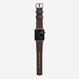 Ремешок кожаный Nomad Modern для Apple Watch 42/44 мм Коричневый с серебряной фурнитурой, фото 3