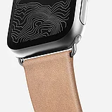 Ремешок Nomad Modern Slim для Apple Watch 38/40 мм Бежевый с серебряной фурнитурой, фото 5