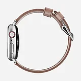 Ремешок Nomad Modern Slim для Apple Watch 38/40 мм Бежевый с серебряной фурнитурой, фото 6