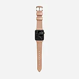 Ремешок Nomad Modern Slim для Apple Watch 38/40 мм Бежевый с золотой фурнитурой, фото 4