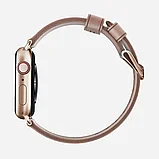 Ремешок Nomad Modern Slim для Apple Watch 38/40 мм Бежевый с золотой фурнитурой, фото 5