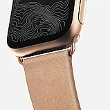Ремешок Nomad Modern Slim для Apple Watch 38/40 мм Бежевый с золотой фурнитурой, фото 6