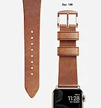 Ремешок Nomad Modern Slim для Apple Watch 38/40 мм Бежевый с золотой фурнитурой, фото 8
