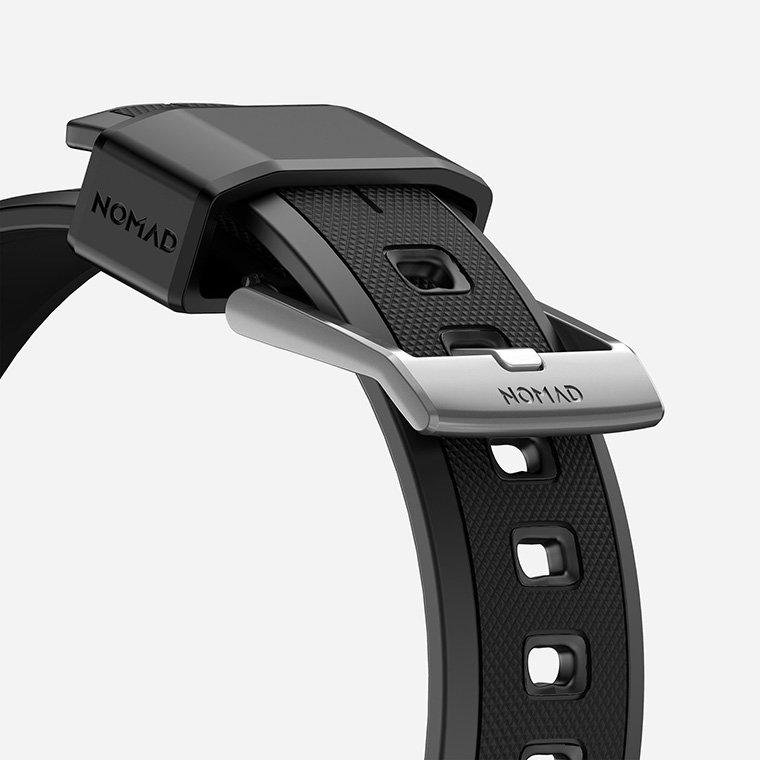 Ремешок силиконовый Nomad Rugged для Apple Watch 42/44 мм Серебряная застежка - фото 6 - id-p226741323