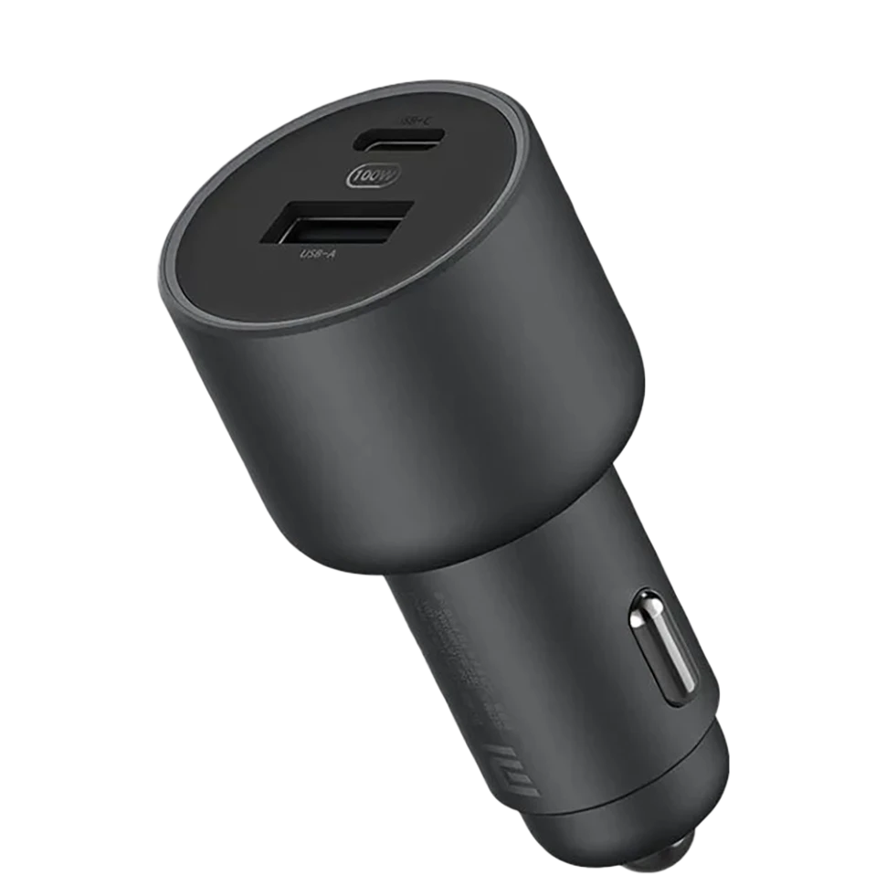 Автомобильное зарядное устройство Xiaomi Mi Car Charger Fast Charging Version 1А1С 100W Чёрное - фото 1 - id-p226740324