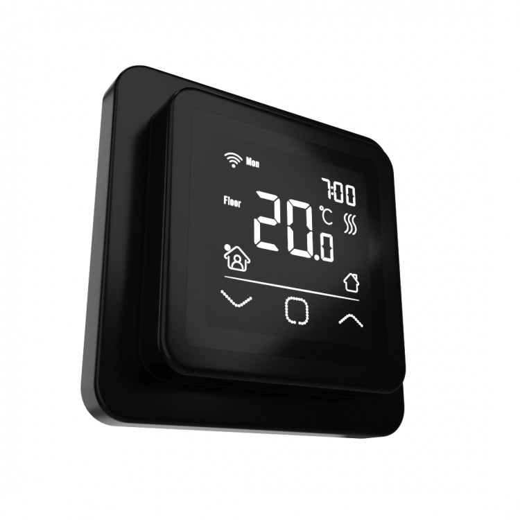 Программируемый терморегулятор теплого пола ThermoLife IQ Smart ET-6A WiFi, черный