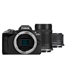 Беззеркальная камера Canon EOS R50 Kit (18-45 + 55-210) RF Чёрная