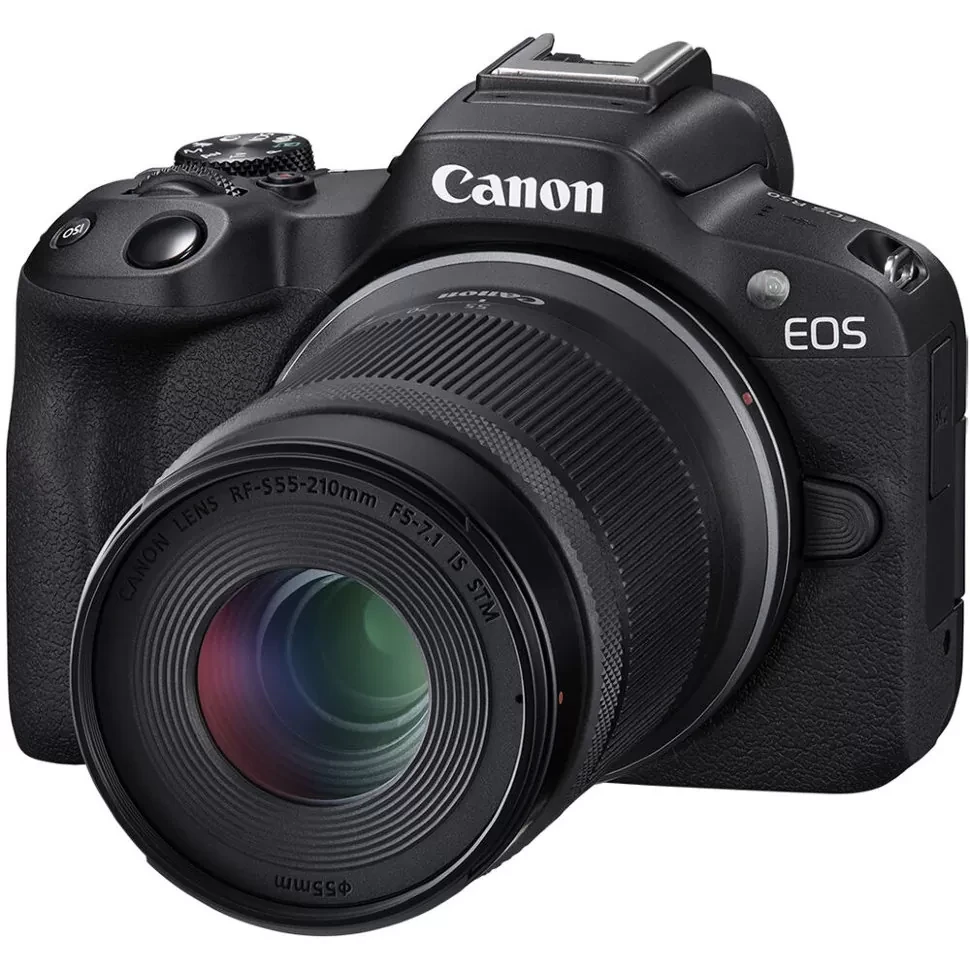 Беззеркальная камера Canon EOS R50 Kit (18-45 + 55-210) RF Чёрная - фото 4 - id-p226743308