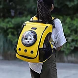 Рюкзак-переноска Little Beast Star Pet School Bag Breathable Space Жёлтый, фото 2