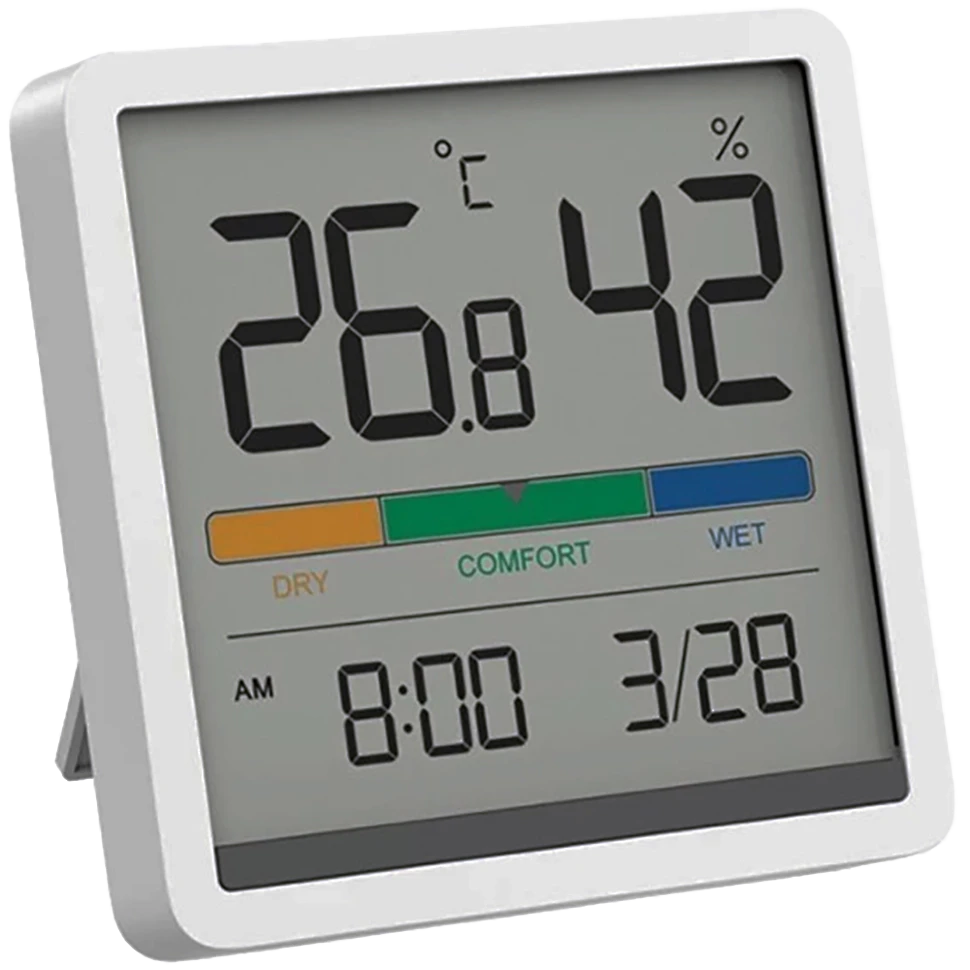 Метеостанция MIIIW NK5253 Mute Thermometer And Hygrometer Clock Белая - фото 1 - id-p226738455