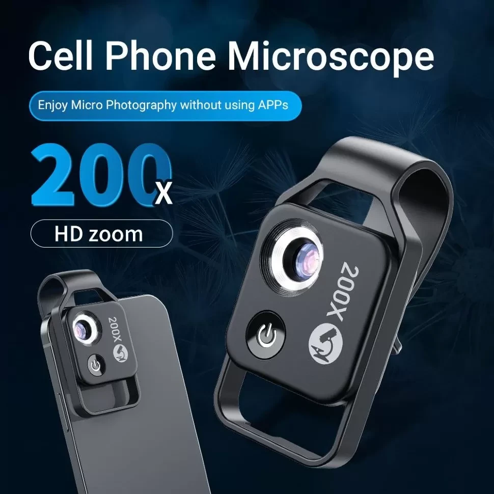Объектив - микроскоп Apexel Mobile Microscope 200X для смартфона - фото 6 - id-p226744366