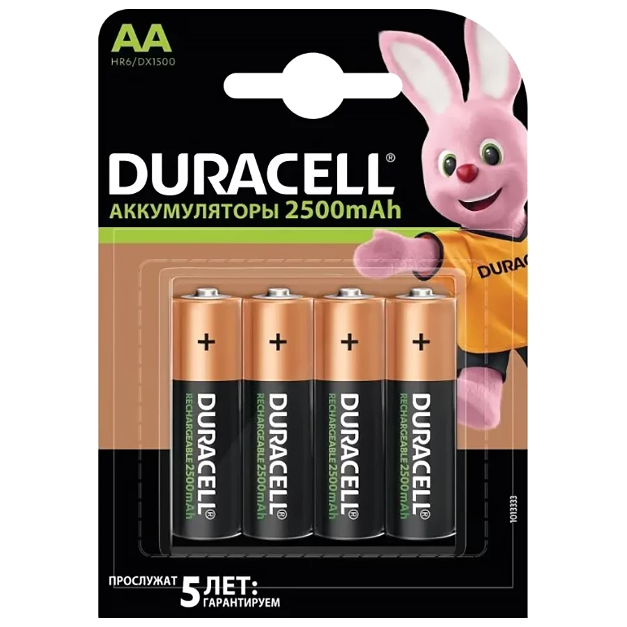 Комплект аккумуляторных батарей DURACELL AA 2500 мАч (4шт)