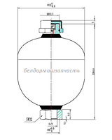 Гидроаккумулятор (ПГА) HDM DA250/W-0,5 G1/C H-250-G-100