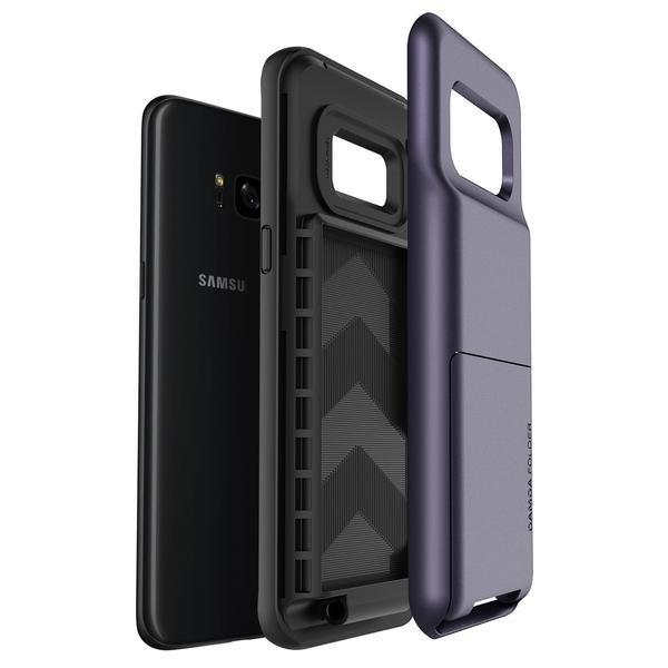 Чехол с отсеком для карт VRS Design Damda Folder для Galaxy S8 Plus Фиолетовый - фото 3 - id-p226739547