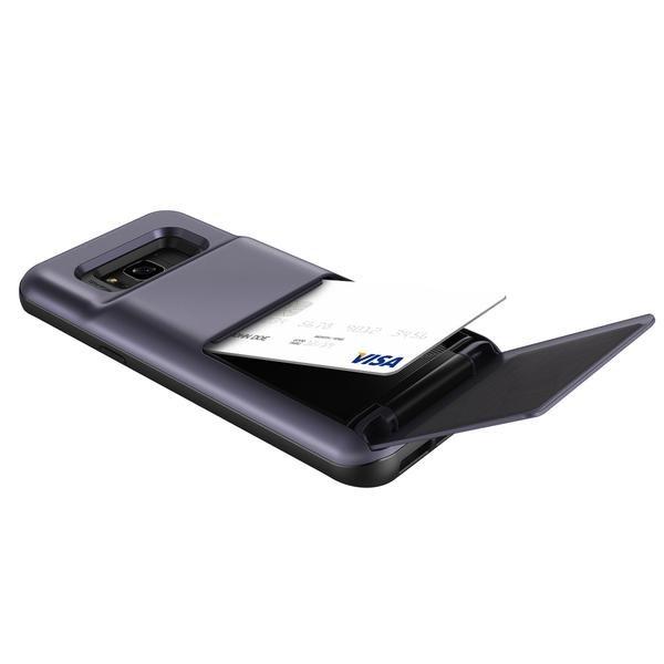 Чехол с отсеком для карт VRS Design Damda Folder для Galaxy S8 Plus Фиолетовый - фото 4 - id-p226739547