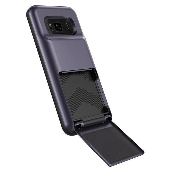 Чехол с отсеком для карт VRS Design Damda Folder для Galaxy S8 Plus Фиолетовый - фото 5 - id-p226739547