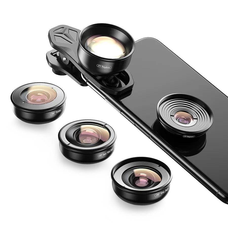 Комплект объективов Apexel 5-in-1 HB5 для смартфона - фото 1 - id-p226738537