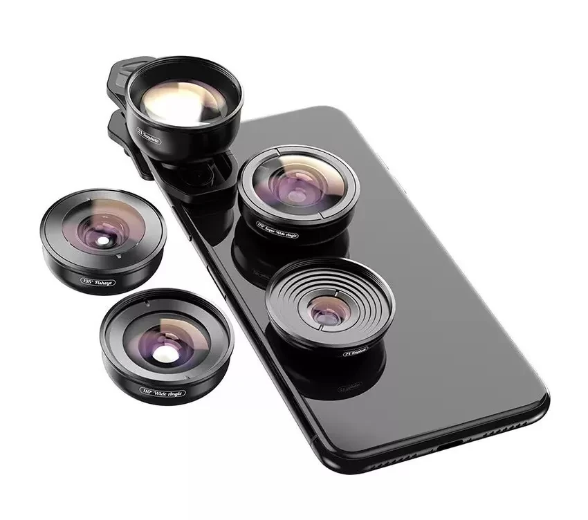 Комплект объективов Apexel 5-in-1 HB5 для смартфона - фото 7 - id-p226738537