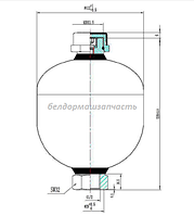 Гидроаккумулятор (ПГА) HDM DA330/W-0,5 G1/C H-330-G-100