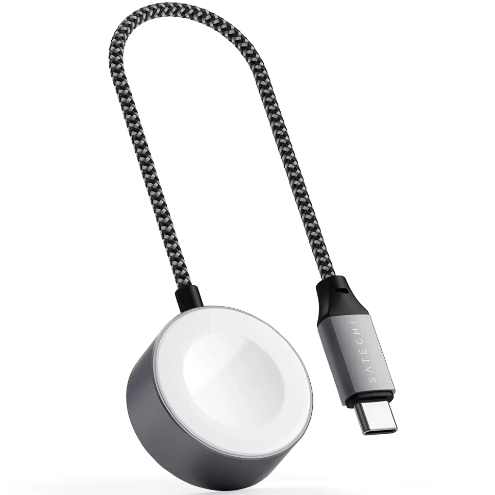 Беспроводная зарядка Satechi USB-C Magnetic Charging Cable для Apple Watch Серая - фото 1 - id-p226740553